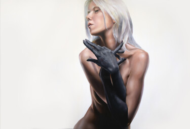 Peinture intitulée "Magic girl" par Peter Duhaj, Œuvre d'art originale, Huile