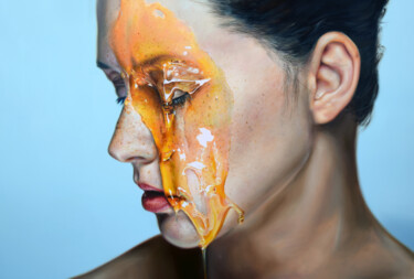 Painting titled "Honey No.2" by Peter Duhaj, Original Artwork, Oil