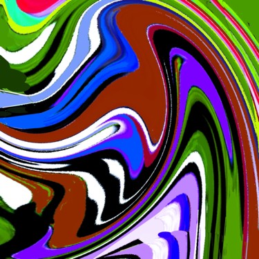 Цифровое искусство под названием "Blossoming hill" - Peter Jalesh, Подлинное произведение искусства, Цифровая живопись