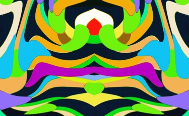 Digitale Kunst mit dem Titel "The River God Serpe…" von Peter Jalesh, Original-Kunstwerk, Digitale Malerei