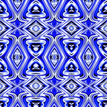 Цифровое искусство под названием "Blue Candles" - Peter Jalesh, Подлинное произведение искусства, Цифровая живопись