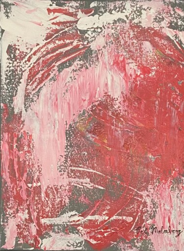 Schilderij getiteld "Essence of Red" door Peter Malmberg, Origineel Kunstwerk, Acryl