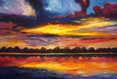 Peinture intitulée "Romantic Evening XL…" par Peter Nottrott, Œuvre d'art originale, Acrylique