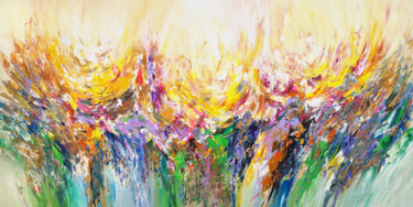 Pittura intitolato "Abstract Summer Fie…" da Peter Nottrott, Opera d'arte originale, Acrilico