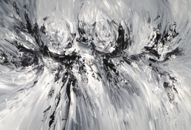 Pintura intitulada "Black And White Ene…" por Peter Nottrott, Obras de arte originais, Acrílico