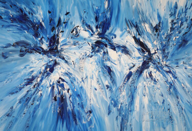 Pintura titulada "Blue Energy XL 4" por Peter Nottrott, Obra de arte original, Acrílico