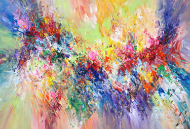 Malerei mit dem Titel "Symphony Of Spring…" von Peter Nottrott, Original-Kunstwerk, Acryl