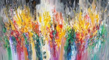 Malerei mit dem Titel "Romantic Rainy Summ…" von Peter Nottrott, Original-Kunstwerk, Acryl
