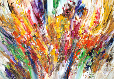 「Festival Of Colors…」というタイトルの絵画 Peter Nottrottによって, オリジナルのアートワーク, アクリル