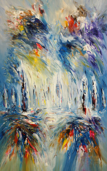 Peinture intitulée "Sailing Boats M 2" par Peter Nottrott, Œuvre d'art originale, Acrylique