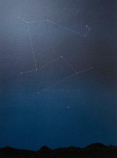 Peinture intitulée "Constellation B-II" par Peter Pitout, Œuvre d'art originale, Huile