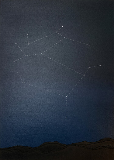 Peinture intitulée "Constellation B-III" par Peter Pitout, Œuvre d'art originale, Huile