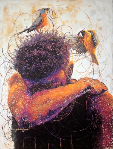 "WEAVE ME" başlıklı Tablo Peter Agbadu tarafından, Orijinal sanat, Akrilik