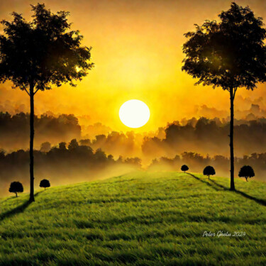 Digital Arts titled "Morning Shine" by Peter Ghetu, Original Artwork, AI generated image