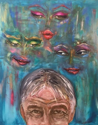Peinture intitulée "My devils" par Irina Petrova, Œuvre d'art originale, Huile
