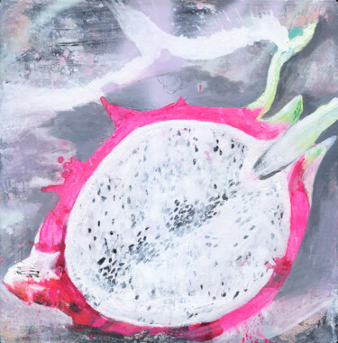 Painting titled "Dragon fruit in sto…" by Petr Ldin, Original Artwork, Acrylic