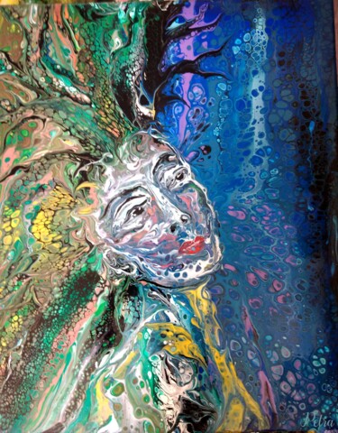 Malerei mit dem Titel "Radiant(Mother Natu…" von Petra Kondov, Original-Kunstwerk, Acryl