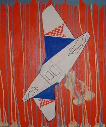Pittura intitolato "Croatia airlines" da Petra Farac, Opera d'arte originale