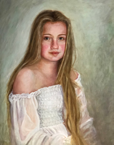 Malerei mit dem Titel "Muse" von Petra Gruiters, Original-Kunstwerk, Öl