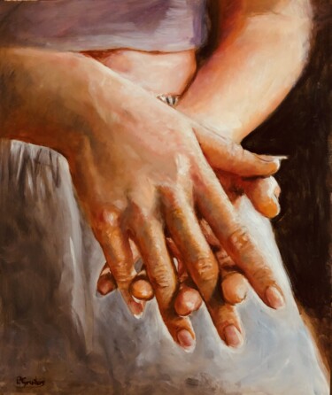 「Hands」というタイトルの絵画 Petra Gruitersによって, オリジナルのアートワーク, オイル