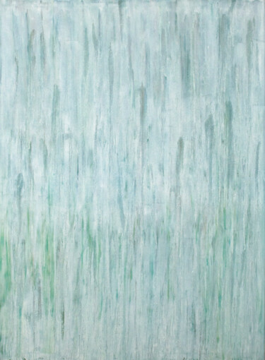 Painting titled "White Noise" by Petr Johan Marek, Original Artwork, Oil