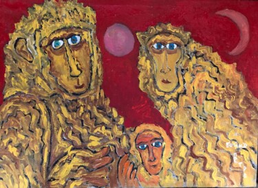 Painting titled "My Family" by Petro Boyko, Original Artwork, Oil