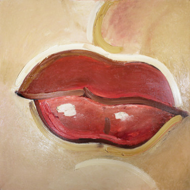 Schilderij getiteld "Губы (Lips)" door Kirill Petrov, Origineel Kunstwerk, Olie