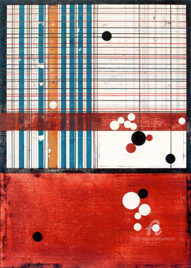 Malerei mit dem Titel "Inscenation 4." von Petr Strnad, Original-Kunstwerk, Acryl