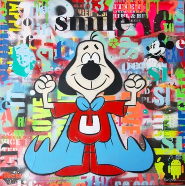 Schilderij getiteld "Smile" door Philippe Euger, Origineel Kunstwerk, Graffiti