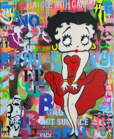 Pintura intitulada "Betty Boop" por Philippe Euger, Obras de arte originais, Tinta spray