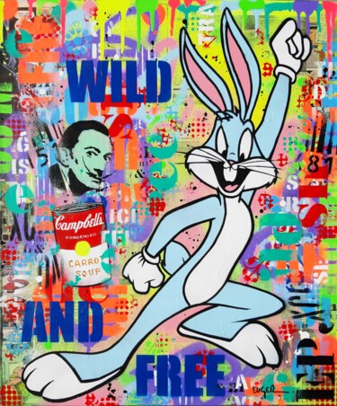 Malarstwo zatytułowany „Wild & free” autorstwa Philippe Euger, Oryginalna praca, Farba w spray'u