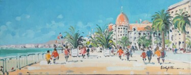 Картина под названием "Le Negresco à Nice" - Philippe Euger, Подлинное произведение искусства, Масло