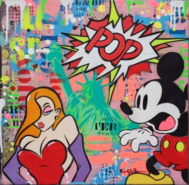 Painting titled "Pop" by Philippe Euger, Original Artwork, Spray paint