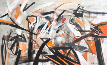 Картина под названием "Abstract (the melod…" - Tung Duc Pham, Подлинное произведение искусства, Акрил