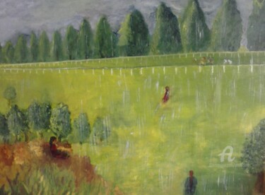 Peinture intitulée "Déjeuner sur L'herbe" par Marie Phebidias, Œuvre d'art originale