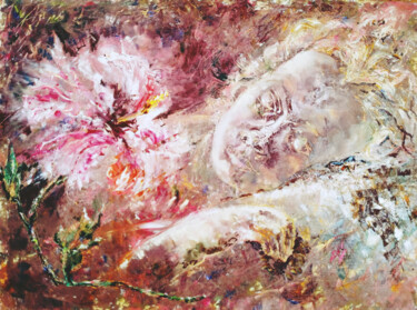 Ζωγραφική με τίτλο "When you sleep your…" από Tatyana Pchelnikova, Αυθεντικά έργα τέχνης, Λάδι