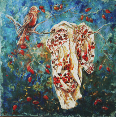 Painting titled "National traditions" by Tatyana Pchelnikova, Original Artwork, Oil Mounted on Wood Stretcher frame