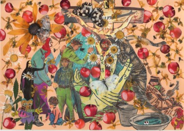 Collagen mit dem Titel "Family tree." von Phil Colisov, Original-Kunstwerk, Andere