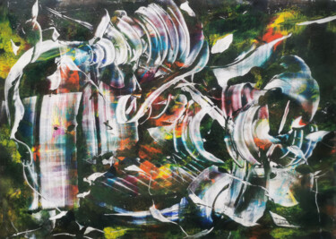 Painting titled "Spirale" by Philaée, Original Artwork, Monotype