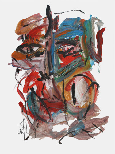Картина под названием "ADONIS (Philip Lang…" - Philip/Ulrike Langen, Подлинное произведение искусства, Акрил