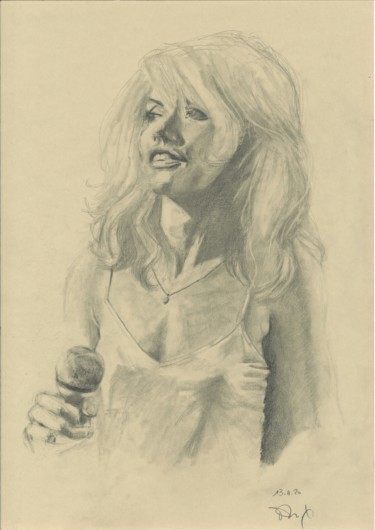 Desenho intitulada "Debbie Harry" por Philip Dietrich, Obras de arte originais, Lápis