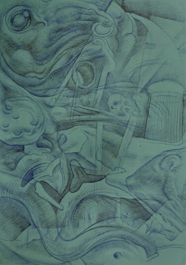 Dibujo titulada "POSTER 35" por Philipp Rukavishnikov, Obra de arte original, Bolígrafo