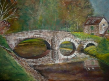 Рисунок под названием "Le pont" - Philippe Allier, Подлинное произведение искусства, Другой