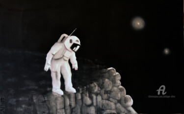 Pittura intitolato "L'inaccessible étoi…" da Philippe Alliet, Opera d'arte originale, Olio