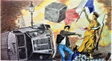 「"Ne me libère pas j…」というタイトルの絵画 Philippe Barluetによって, オリジナルのアートワーク, アクリル
