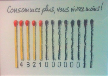 图画 标题为“"Consommez plus-vou…” 由Philippe Barluet, 原创艺术品, 铅笔