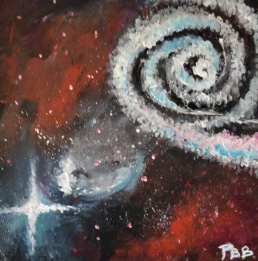 Peinture intitulée "galaxy" par Philippe Bayle (chatinspire), Œuvre d'art originale, Acrylique Monté sur Châssis en bois