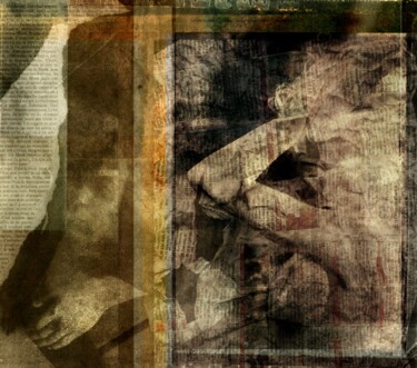 Digitale Kunst mit dem Titel "Journal" von Philippe Berthier, Original-Kunstwerk, Fotomontage