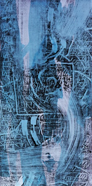 Incisioni, stampe intitolato "Confinement 23" da Philippe Casaubon, Opera d'arte originale, Monotipo