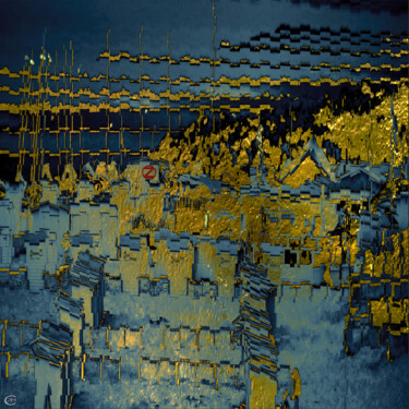 Arte digitale intitolato "ZOUTE STRAND" da Philippe Ceulemans, Opera d'arte originale, Pittura digitale Montato su Plexiglass